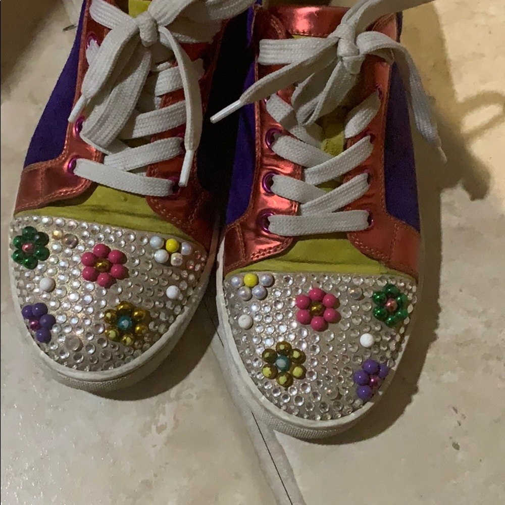 Christian Louboutin women diamond sneaker